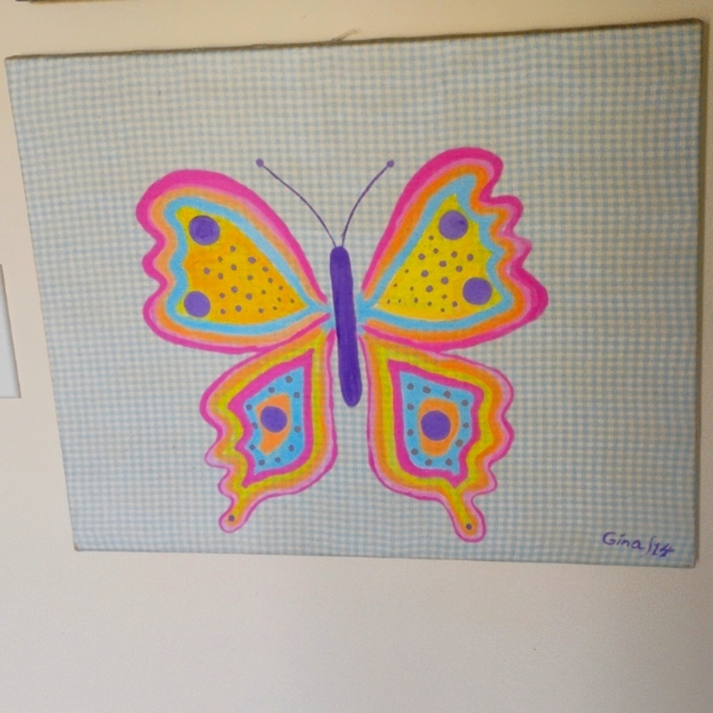 Vibrant Multicolor Butterfly Canvas Art